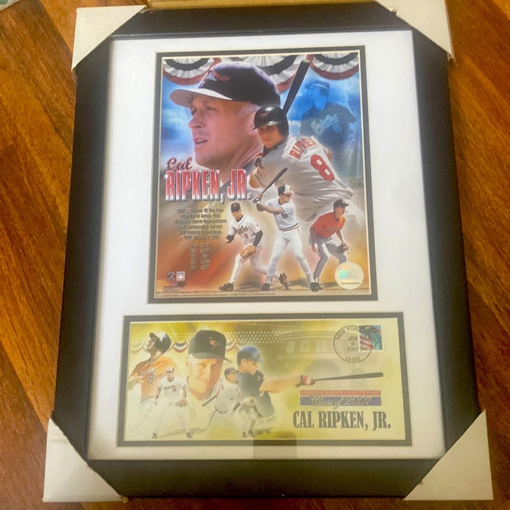 Cal Ripken, Jr 2007 National Baseball Hall of Fame with stamp postmarked.